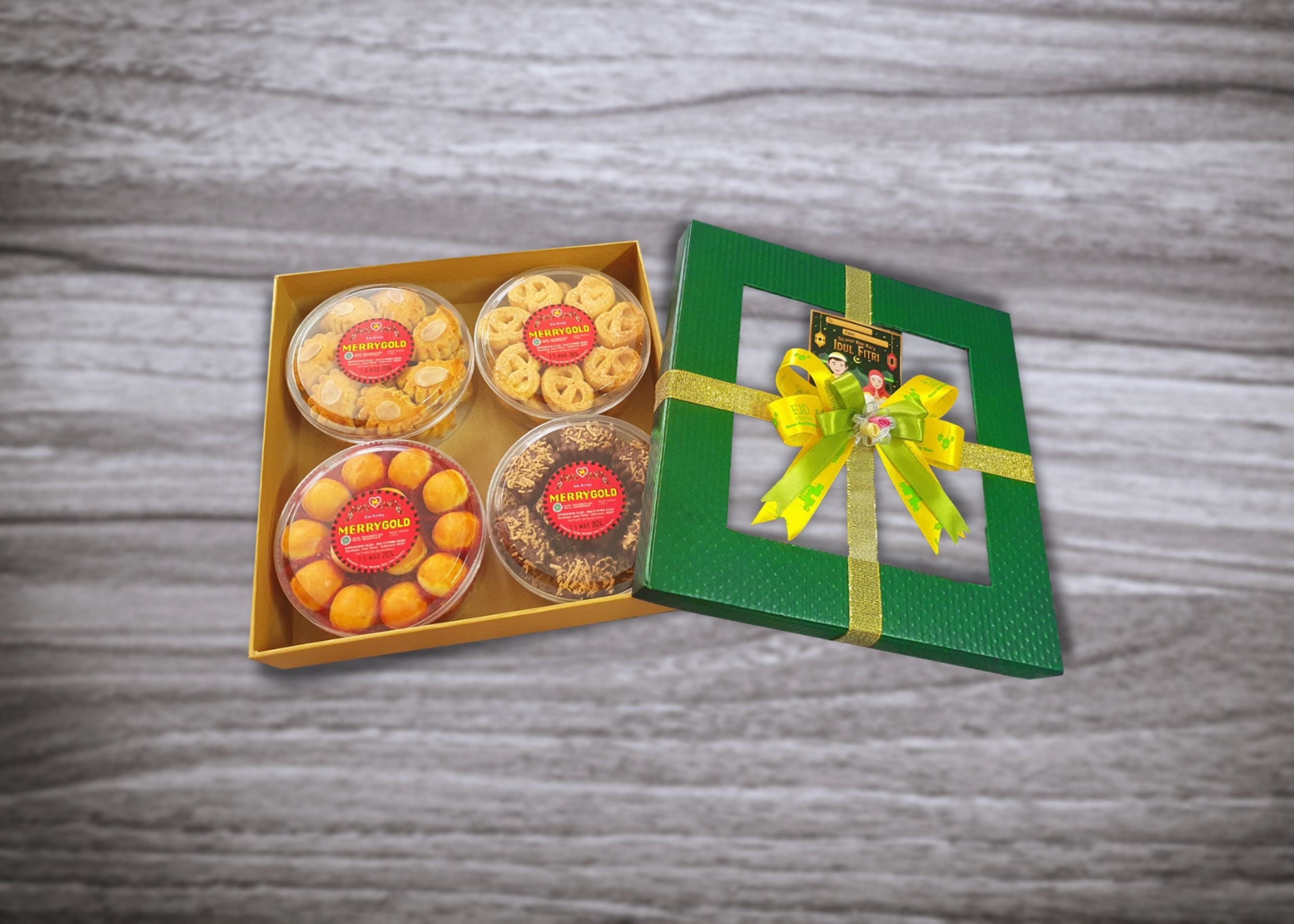Paket Merrygold Hampers isi 4x250gr